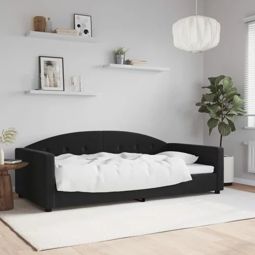  Dnevni krevet crni 100 x 200 cm baršunasti