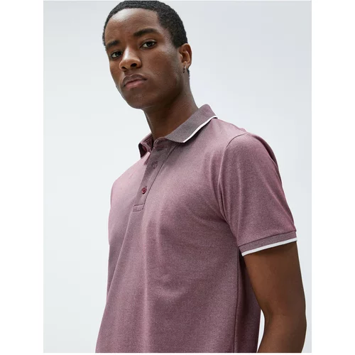 Koton Polo T-shirt - Burgundy - Slim fit