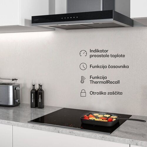 Klarstein Verosteel indukcijska kuhalna plo&amp;scaron;ča, Elegantna, minimalistična, zmogljiva, 4 kuhali&amp;scaron;ča, 7400 W, 60 cm Slike