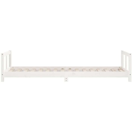VidaXL Okvir za dječji krevet bijeli 90 x 200 cm od masivne borovine Slike