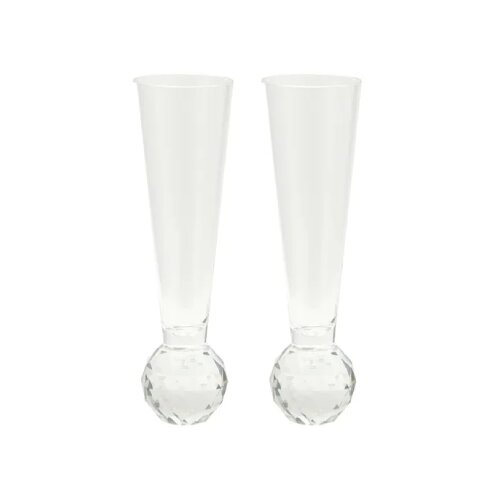Widdop & Co. Hestia - Čaše set 2 - Hestia, Ribbed Flute Glass With Diamond Ball Base Cene
