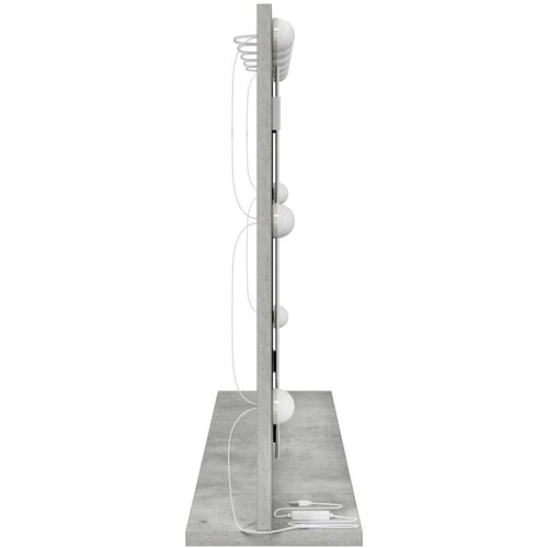  Ogledalo za Toalet Pravokutni Betonski sivi 80 x 55 x 18 cm Slike