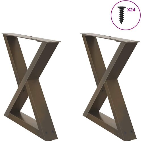  Noge za klub stolić 2 kom. Prirodni čelik 60 x (42-43,3) cm Čelik Cene