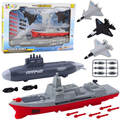 Military Set Ship Submarine Fighters Missiles Cijene