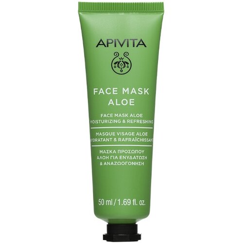 Apivita Face Mask Aloe osvežilna maska za osvetljevanje kože in hidratacijo 50 ml Slike