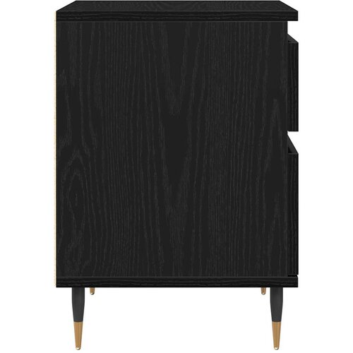  Noćni ormar 2 pcs Crni hrast 40 x 35 x 50 cm Konstruirano drvo Slike