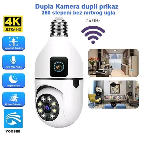  ptz ip wifi kamera sijalica sa dve kamere Slike