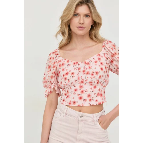 Miss Sixty Pamučna bluza za žene, boja: ružičasta, cvjetni uzorak