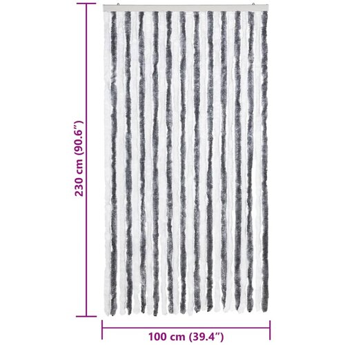  Zastor protiv muha sivo-bijeli 100 x 230 cm od &amp;scaron;enila Slike