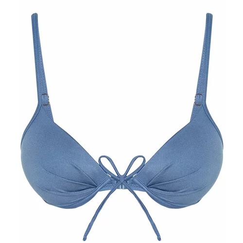 Trendyol Blue Balconette Push Up Bikini Top