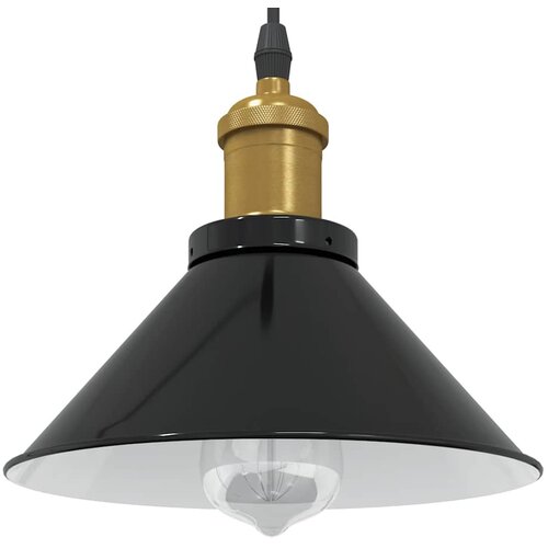 VISILICA podesiva po visini E27 sjajno crna Ø 22 cm metal Cene