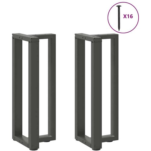  Noge konzolnog stola T-oblika 2 kom antracit 38x25x(72-73) cm Slike