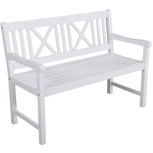 Garden Pleasure Bijela drvena vrtna klupa Malmö - Cijene