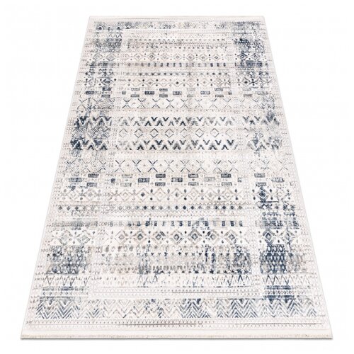RugsX DISTIN 0833A mornarsko modra / modra / bela moderna preproga - Boho, vintage, resice 80x150 cm, (21990216) Cene