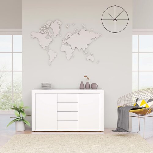 Sijaj Komoda visoki sjaj bijela 120 x 36 x 69 cm od iverice Cijene