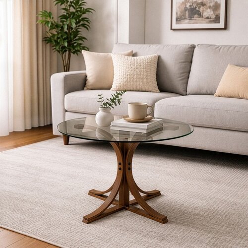 Hanah home Boston trpezarijski sto 100 &amp;times; 100 &amp;times; 75 cm, orah Slike