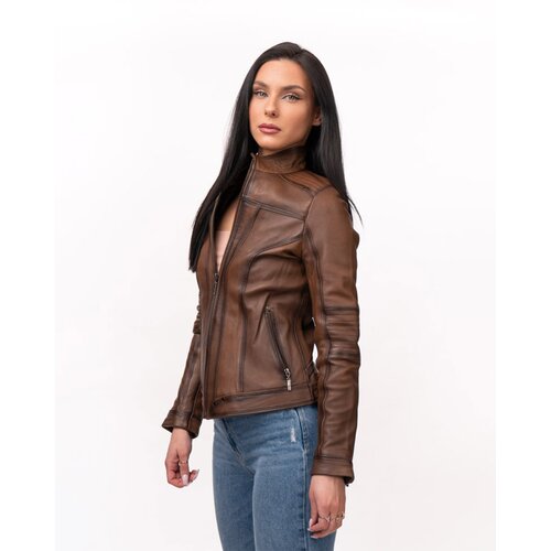 La Force Fashion ženska  kožna jakna monica - svetlo braon Cene