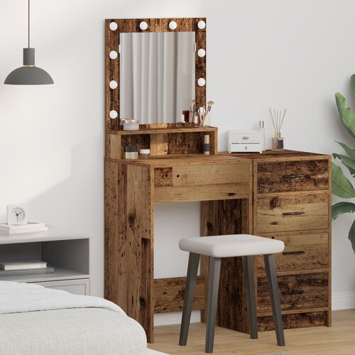 vidaXL Staro drvo Drvo i staklo 50 x 41 x 135 cm Toaletni stol Cijene