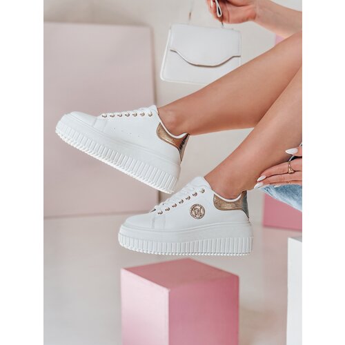 DStreet Sneakersy damskie na platformie KITNOT złote Slike