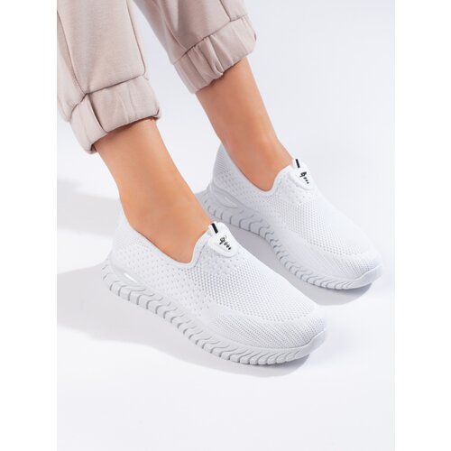 Shelvt White Women&amp;#039;s Textile Sneakers Slike