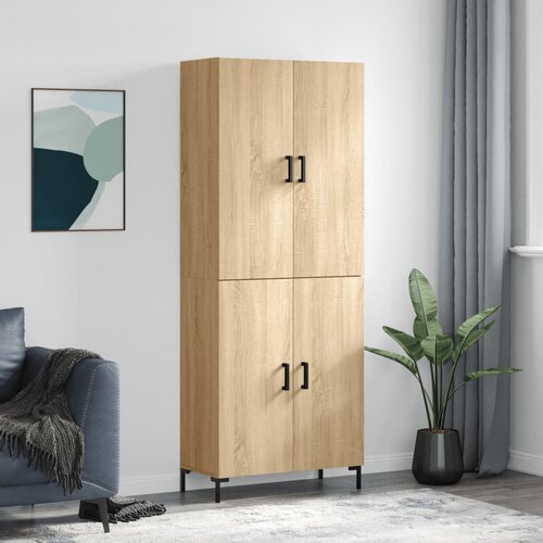 vidaXL Visoka komoda hrasta sonome 69 5x34x180cm od konstruiranog drva Cijene