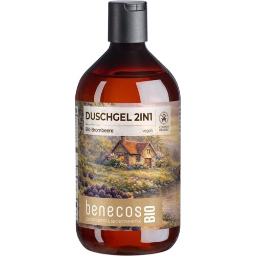 Benecos 2u1 gel za tu&amp;scaron;iranje s bio kupinom - Summer Edition - 500 ml Slike