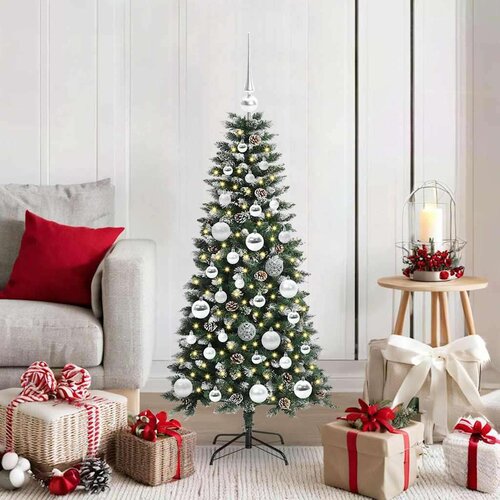 vidaXL Umestno božično drevo med 150 LED Zelena 50 x 50 x 120 cm Cene
