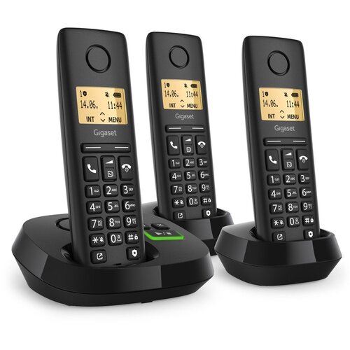 Gigaset PURE 100 AM Trio Analog /DECT telephone Caller ID Black Cijene