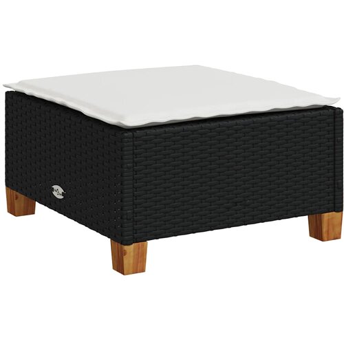  6-dijelni set vrtnih sofa s jastucima crni od poliratana Crna 63.5 x 56 x 32 cm Slike
