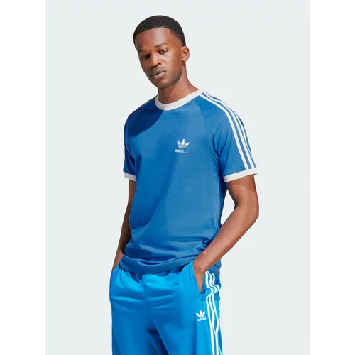 Adidas Majica adicolor Classics 3-Stripes IN7745 Modra Slim Fit