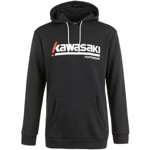 Kawasaki Puloverji Killa Unisex Hooded Sweatshirt K202153 1001 Black Črna
