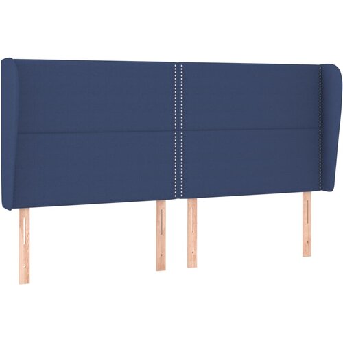  Uzglavlje s u&amp;scaron;ima plavo 203x23x118/128 cm od tkanine Slike