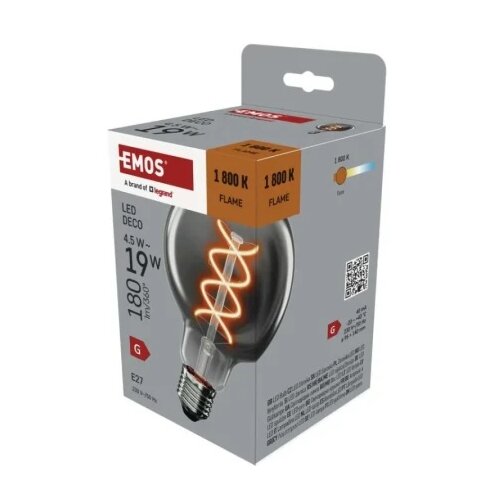 Emos z52311 Led sijalica deco smoked g95 4,5w(19w) 180lm e27 flame ( 3749 ) Cene