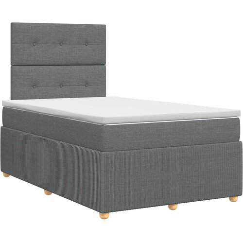  Boxspring krevet s madracem Tamnosiva 120 x 200 cm Tkanina Slike