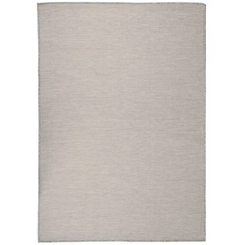 vidaXL zunanja preproga ploščato tkanje 160x230 cm taupe