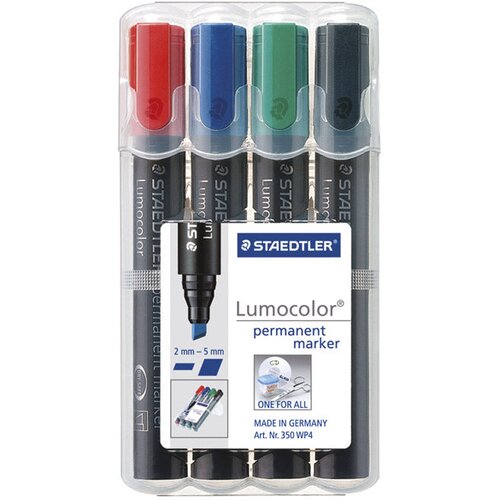 Marker permanentni 2-5mm pk4 lumocolor staedtler 350 wp4 sortirano blister Cijene
