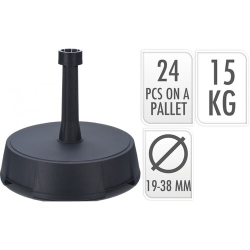  Podstavek za senčnik 19-38 mm, 15 kg, antracit,  Koop. Cene