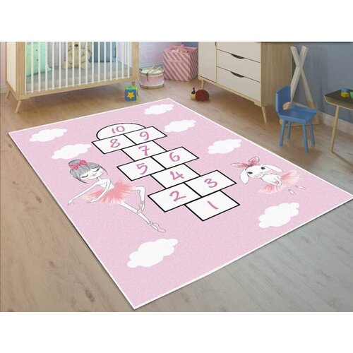  Za decu na gumenoj podlozi 120x180cm - Školica-balerina, roze, TG-025 Cene