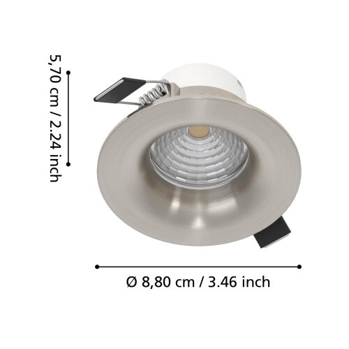 Eglo 902331 - set 3x prigu&amp;scaron;iva plafonska svetiljka saliceto LED/6,4W/230V prečnik 8,8 cm hrom Slike