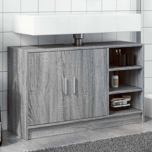 Ormarić za umivaonik boja hrasta 90x29x55 cm konstruirano drvo Cijene