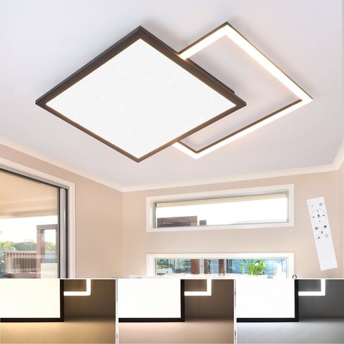 Nettlife LED stropna svetilka 46W dnevna soba črna moderna zatemnljiva kuhinjska svetilka z zvezdnatim nebom za spalnico, delovno sobo, hotel, pisarno, (22111216) Cene