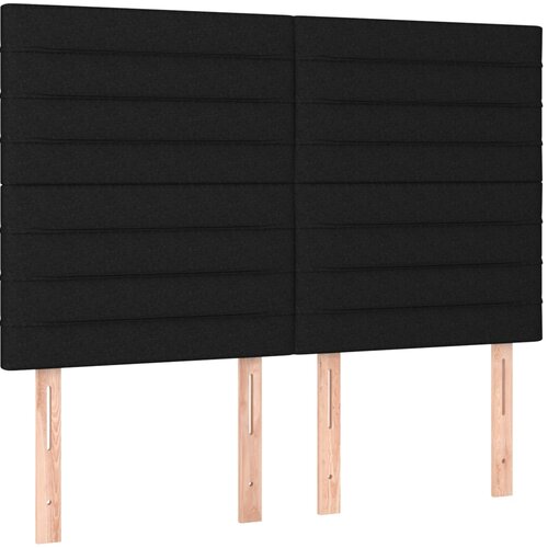 Maison Chic Posteljno vzglavje - Vzglavna omarica 4 kosa črn 72x5x78/88 cm blago, (22077973) Cene