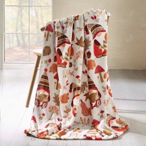 Catherine Lansfield Oranžna/rjava odeja iz mikropli&amp;scaron;a 130x170 cm Woodland Gonks &amp;ndash; Slike
