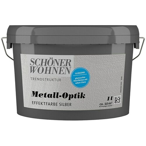 SCHÖNER WOHNEN-Farbe Trendstruktur Barvni dekorativni omet (Srebrna, Sijaj, 1 l) Cene