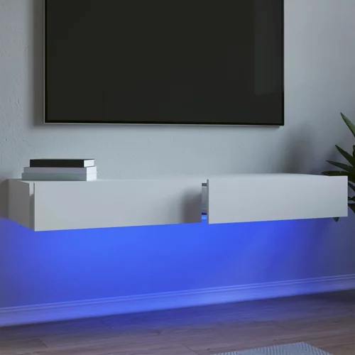 vidaXL TV omarica z LED lučkami 2 kosa bela 60x35x15,5 cm