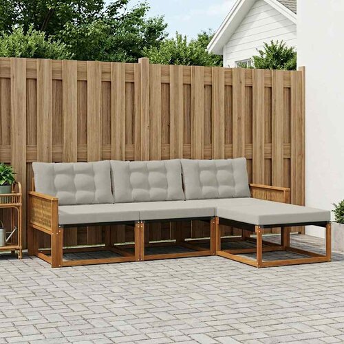  Set vanjskih sofa 4 kom. Prirodna i svjetlosiva Cijene