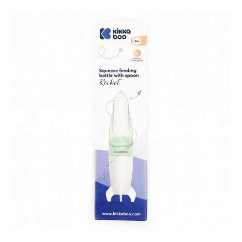 Kikka Boo silikonska fla&amp;scaron;ica sa ka&amp;scaron;ičicom 90ml rocket mint ( KKB20065 ) KKB20065 Slike