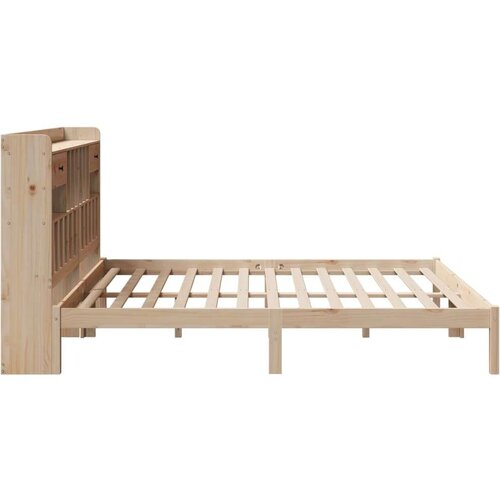 VidaXL Krevet s regalom za knjige bez madraca 180x200 cm od borovine Slike