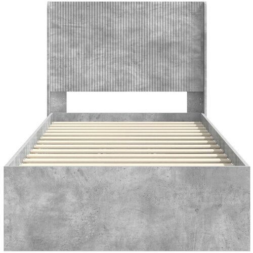  Okvir za krevet s pohranom i uzglavljem Betonska siva - Betonska siva 75 x 190 cm Slike