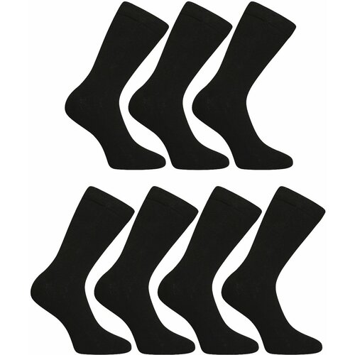 Nedeto 7PACK Socks High Black Slike